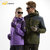 雷诺斯 户外冲锋衣 全天候两件套防泼水冲锋衣 透气保暖 130A168A(（女）紫色)第3张高清大图