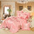 爱之小径家纺结婚床上用品粉色四件套婚庆4六八十件套粉色韩版蕾丝套件 (如果.爱 200*230十件套)第4张高清大图