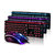 黑爵机械战士1 游戏背光键鼠套装 有线USB发光鼠标键盘套件LOL专用第3张高清大图