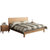 进畅家具 实木床 1.8米简约北欧双人气压高箱床带抽屉1.35小户型橡木储物床(1.8*2米（胡桃色） 床+床垫+床头柜*1)第5张高清大图