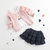 marcjanie马克珍妮春装女童条纹针织开衫外套 婴儿宝宝毛衣82712(120(6T建议身高120cm) 淡粉色)第2张高清大图