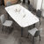 轻奢后现代北欧大理石餐桌椅组合现代简约小户型实木饭桌家用创意(1.4米餐桌+4椅 备注您需要的颜色)第4张高清大图