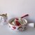 韩版ins风陶瓷泡面碗宿舍用学生可爱麦片沙拉甜品碗大容量手柄碗(不二家干饭碗+PVC盖)第4张高清大图