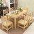 鹊松家居纯实木家用小户型餐桌椅子组合长方形餐桌环保漆(一桌四椅 120*60*75)第3张高清大图