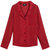 七格格2017春装新款 复古西装领红黑竖条纹女士雪纺衬衫M109(红色 S)第5张高清大图