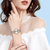 帝浪（DILANG）手表女士时尚石英镶钻瑞士机芯防水精钢女表2020新品L2(白色 钢带)第5张高清大图