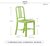 海军椅靠背塑料椅复古简约工业风休闲创意咖啡餐厅椅(白色)第5张高清大图