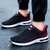 [PLAYYOUNG]新款飞织男鞋运动鞋2020春秋季男士鞋子软底防滑跑步鞋(黑白 44)第7张高清大图