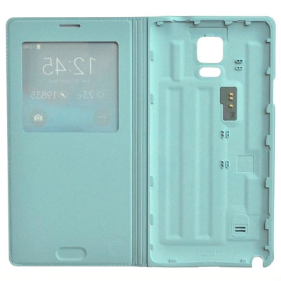 三星（SAMSUNG）原装 Note4 手机 智能保护套 月岩青 适用于三星Note4 N9100 三星Note4 N9109W 三星Note4 N9108V 三星Note4 N9106W
