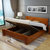明佳友  床 实木床 简约 现代中式双人床 1.8米 实木橡胶木床 单人床M211(柚木色高箱床 1.8米床+垫+2柜)第3张高清大图