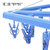 汇丰信佳 防风可折叠型 32夹大号 钢丝拉杆 塑料晾晒架/塑料衣架(天蓝色 天蓝色)第5张高清大图
