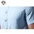 BERGES博格斯男装 2014夏季新款男棉麻短袖衬衫 韩版修身亚麻短袖衬衫(天蓝色=浅蓝色 L)第5张高清大图