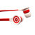 简繁（EAZY）maEar HS-107面条立体声线控耳机（红白色）第3张高清大图