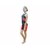 礿伯502010F专业泳衣（黑拼红）（女士/无袖中腿/XXL）第3张高清大图