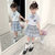 中大童夏季新款女童JK校园风腰裙套装(170cm 粉色)第7张高清大图