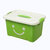 全球龙 蜜蜜花食品级透明收纳箱整理箱塑料盒子有盖大小号手提储物箱1ae(定制定金 41*28.5*22.5cm)第3张高清大图