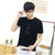 洲玛仕 男士圆领短袖T恤(黑色 XL)第2张高清大图