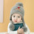 公主妈妈秋冬季婴儿帽套头帽6-12个月小鹿宝宝加绒小孩毛线帽儿童帽子圣诞帽0-1-2-3岁(红色 均码)第4张高清大图