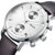尼尚(Nesun)手表 葡萄牙系列女士手表 商务休闲时尚多功能防水石英表情侣表(钢色白面棕带LN-GBF)第3张高清大图
