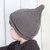 牛奶朋友新生婴儿男女童可爱保暖针织毛线帽宝宝帽子秋冬(灰色 均码48-50CM（6-36个月）)第3张高清大图