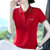 纯棉短袖t恤女夏季2022年新款宽松女装洋气减龄高品质带领polo衫(大红色 XXL)第2张高清大图
