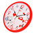 康巴丝时尚创意客厅钟表挂钟静音简约时钟C2246(红卡通)第3张高清大图