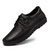 米斯康（MR.KANG） MR.KANG牛皮鞋男士软底系带中年爸爸鞋软皮皮鞋单鞋6081(黑色)(39码)第3张高清大图