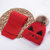 儿童帽子围巾两件套装针织冬季绒款猫咪保暖男孩女孩围脖(3岁-13岁帽围46-56cm 黑色)第2张高清大图