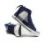 回力新款格纹高帮女休闲运动鞋帆布鞋(蓝色 35)第2张高清大图