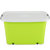 奕辰  35L加厚塑料有盖带滑轮储物箱衣物整理盒收纳箱(绿色)第2张高清大图