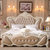 圣肯尼家具 欧式床双人床 法式公主美式田园双人卧室婚床1.8米(象牙白 1.8米床)第2张高清大图