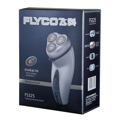 飞科（FLYCO）FS325剃须刀 （八小时充电、双向锁定保险开关、电源线式充电、弹出式修剪刀、双环极速贴面刀网、充电显示灯）