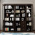 朷木 新中式实木书柜现代简约2345玻璃门设计书房文件柜客厅展示收纳柜(紫檀色 五门书柜)第2张高清大图