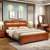 皮耐迪 卧室家具 新中式大床1.8米实木床(柚木色 1.5*2.0)第4张高清大图
