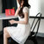 Mistletoe夏装新款 刺绣修身蕾丝连衣裙F6669(白色 XL)第2张高清大图