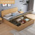 恒兴达 北欧全实木床1.8米卧室橡胶木家具储物床1.5米双人床(1.5*2米象牙白 床+床垫)第2张高清大图