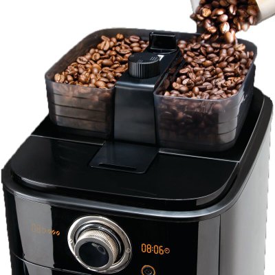 飞利浦（Philips）HD7762全自动咖啡机自动磨豆一体式咖啡壶 家用全自动美式咖啡机 豆粉两用(黑色 热销)