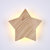 五角星个性壁灯 创意儿童房壁灯床头灯 可组装壁灯实木玻璃E27螺口壁灯(小号 赠5W暖光)第2张高清大图