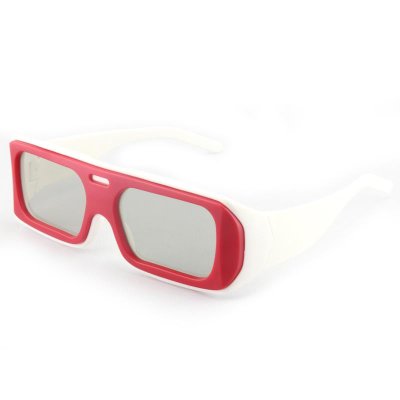 睿浩（RIO）RGCP3804不闪式圆偏光3D眼镜（红白色）