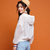 七格格2017夏新款空调衫连帽撞色薄款长袖拼接外套防晒衣女X1048(白色 L)第4张高清大图