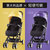 意大利kiwy婴儿推车可坐躺轻便折叠儿童宝宝手推车伞车0-3岁(黑色)第4张高清大图