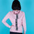 NEO女子休闲运动舒适长袖连帽套头衫(粉色/DU2371 XS)第4张高清大图
