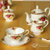 骨瓷欧式茶具15头景德镇陶瓷器英式下午茶咖啡具套装杯子碟子(英式一杯一碟（送纯白咖啡勺） 15件)第4张高清大图