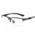 新款铝镁眼镜框 男士运动款平光镜 半框光学可配近视眼镜架3121(银框白片)第6张高清大图