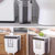 【折叠垃圾桶】分类垃圾桶厨房车内卫生间省空间两用壁挂式可折叠垃圾桶(咖啡色 1个装)第5张高清大图