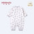 小米米minimoto婴儿衣服秋装 新生儿连体衣男女棉哈衣 宝宝爬服长袖打底衫婴儿连身衣(灰色-对襟连身衣 80cm（9-18个月）)第3张高清大图