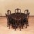 红木家具1米红木圆桌实木餐桌圆形一桌五椅饭桌小圆桌黑檀木(其他 1.2米六椅)第2张高清大图