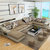 紫茉莉布艺沙发组合现代简约大小户型客厅转角乳胶沙发经济型整装家具(颜色下单备注 三位无脚踏（自提 ））)第5张高清大图
