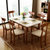 古宜（Guyi） 纯实木餐桌椅组合 北欧现代简约红橡木 一桌四椅饭桌钢化玻璃组合(1.36*0.8米餐桌)第3张高清大图