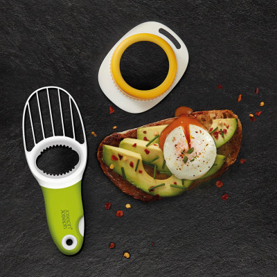 英国Joseph 创意牛油果刀 便携水果刀 可爱折叠刀 煮蛋器2件套 牛油果刀 真快乐厨空间